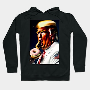 Donald Trump eating a Donut Hoodie